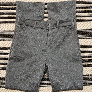 H&M Metallic Straight Leg Holiday Pants, sz 4